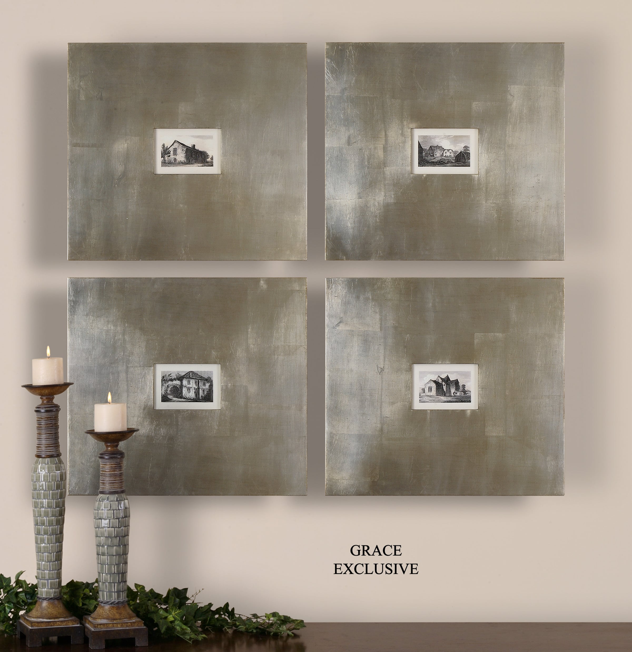 Uttermost Framed Prints Historical Buildings Set of 4