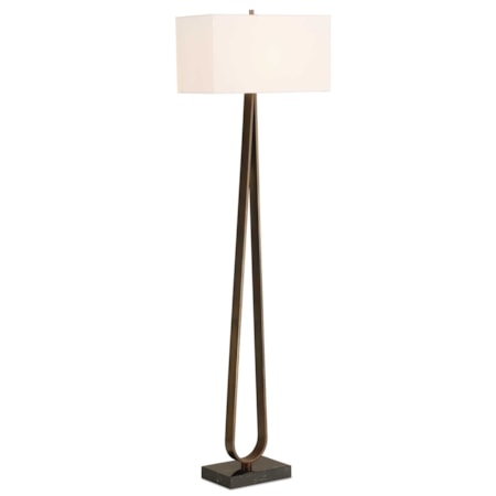Galloway Minimalist Bronze Floor Lamp