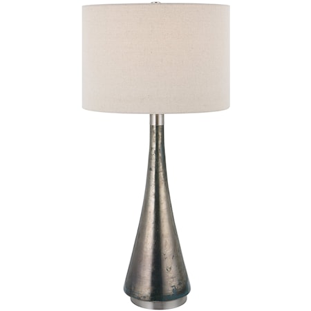 Contour Metallic Glass Table Lamp