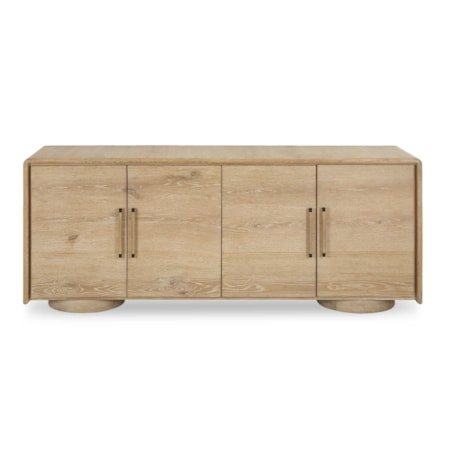 Evanston 4 Door Natural Oak Cabinet