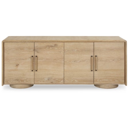 Evanston 4 Door Natural Oak Cabinet