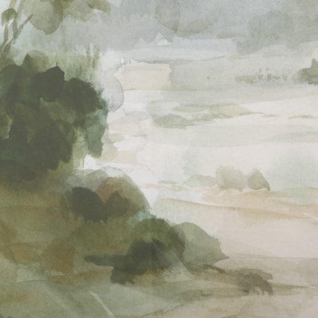 Verdant Watercolor Landscape Print