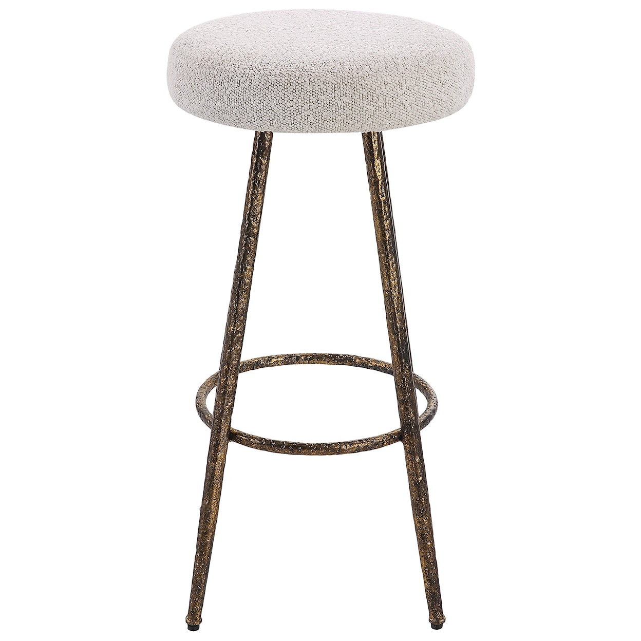 Uttermost Braven Braven White Fabric Counter Stool