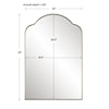 Uttermost Sidney Arched Wall Mirror with Brass Mirror Trim