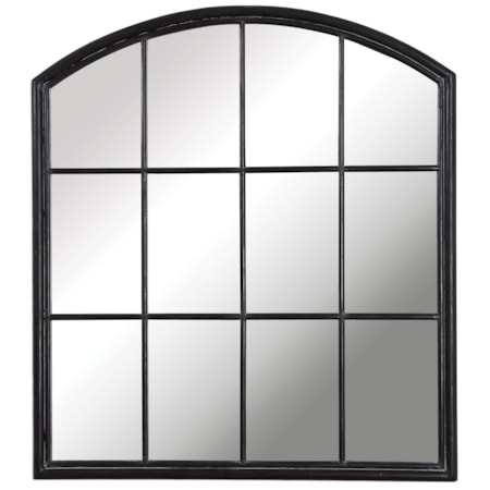 Lyda Aged Black Arch Mirror