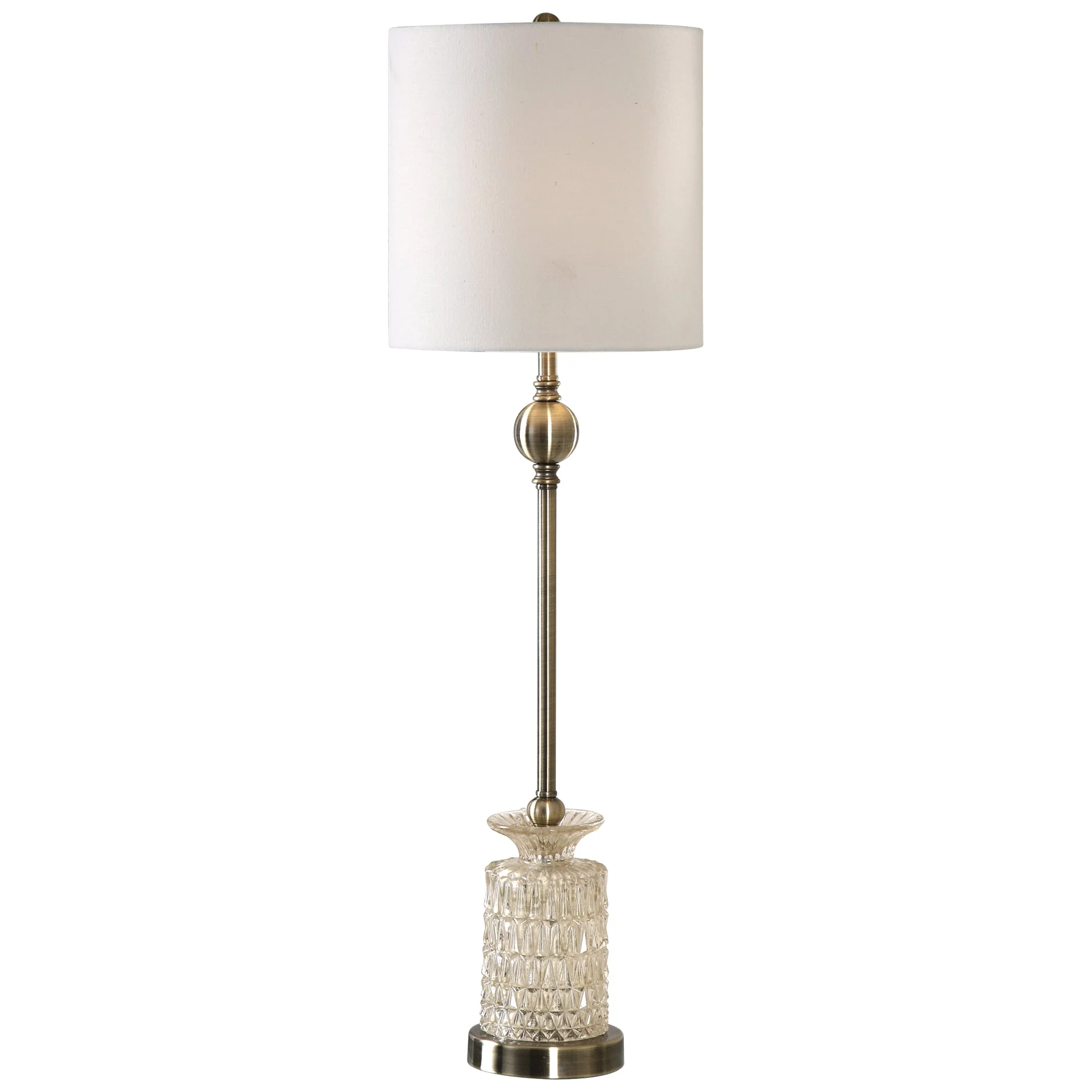 Uttermost Buffet Lamps 29616-1 Verner Tapered Brass Table Lamp