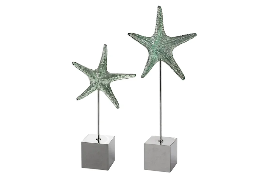 Accessories - Statues and Figurines Starfish Sculpture S/2 by Uttermost at Michael Alan Furniture & Design