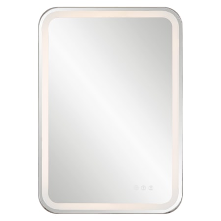 Crofton Lighted Nickel Vanity Mirror