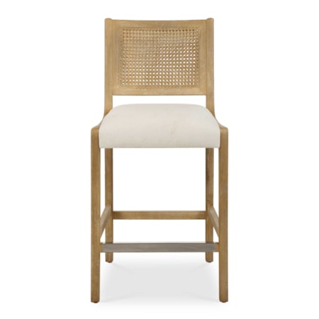 Interweave Coastal Rattan Counter Stool
