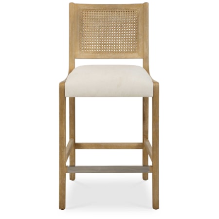 Interweave Coastal Rattan Counter Stool