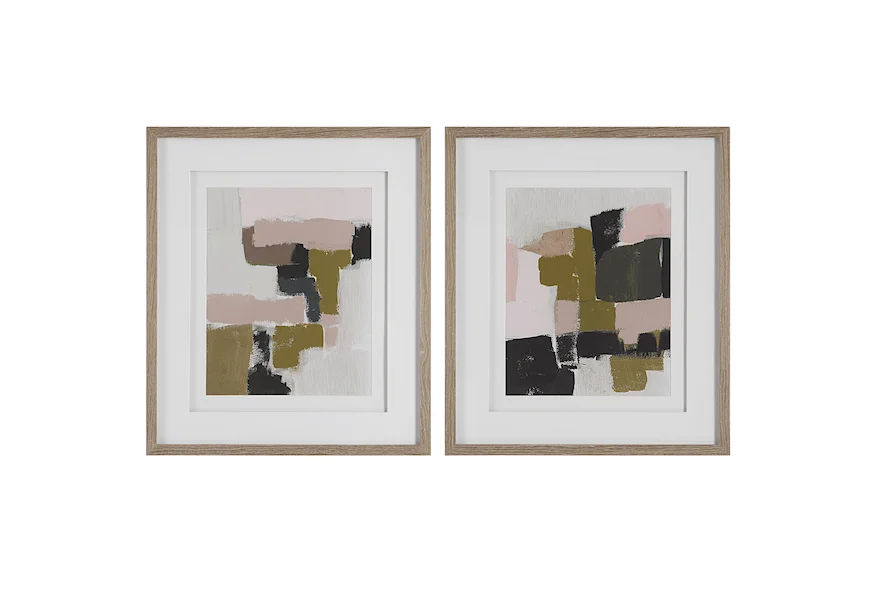 Color Block Color Block Framed Prints, Set/2 by Uttermost at Esprit Decor Home Furnishings