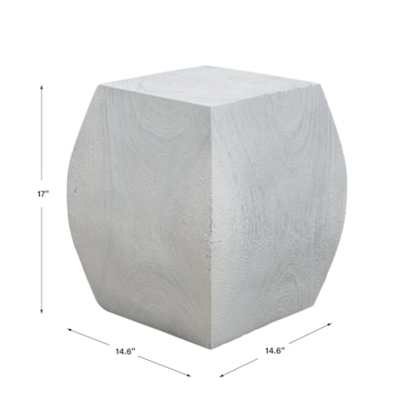 Grove Ivory Wooden Accent Stool