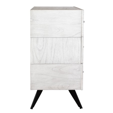 Vivi 3 Drawer White Chest