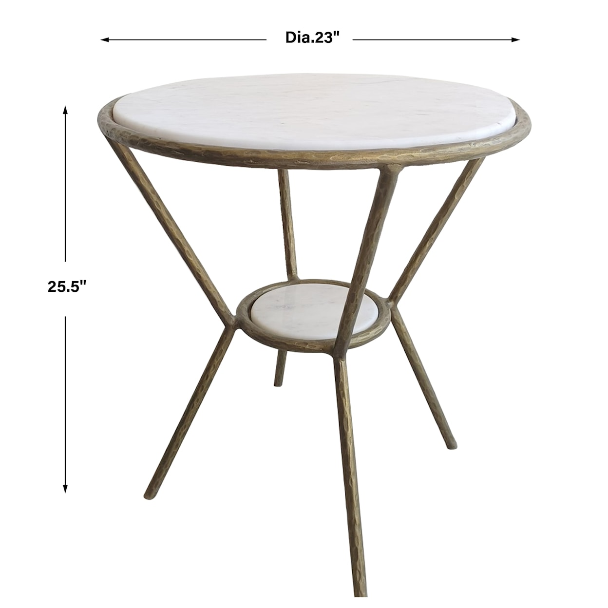 Uttermost Refuge Refuge Round White Side Table