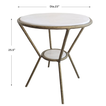 Refuge Round White Side Table