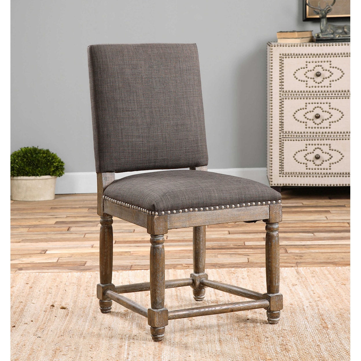 Uttermost Accent Furniture - Accent Chairs Laurens Gray Accent Chair