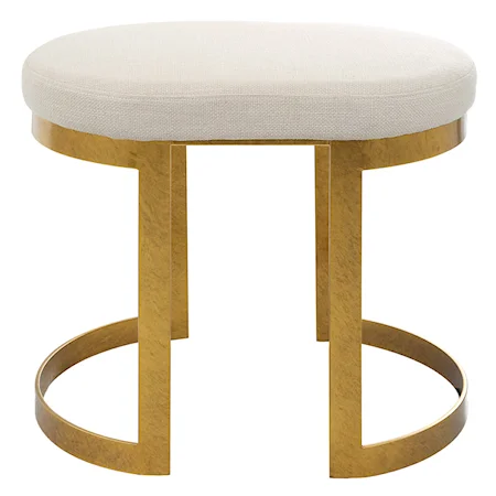 Contemporary Infinity Gold Accent Stool