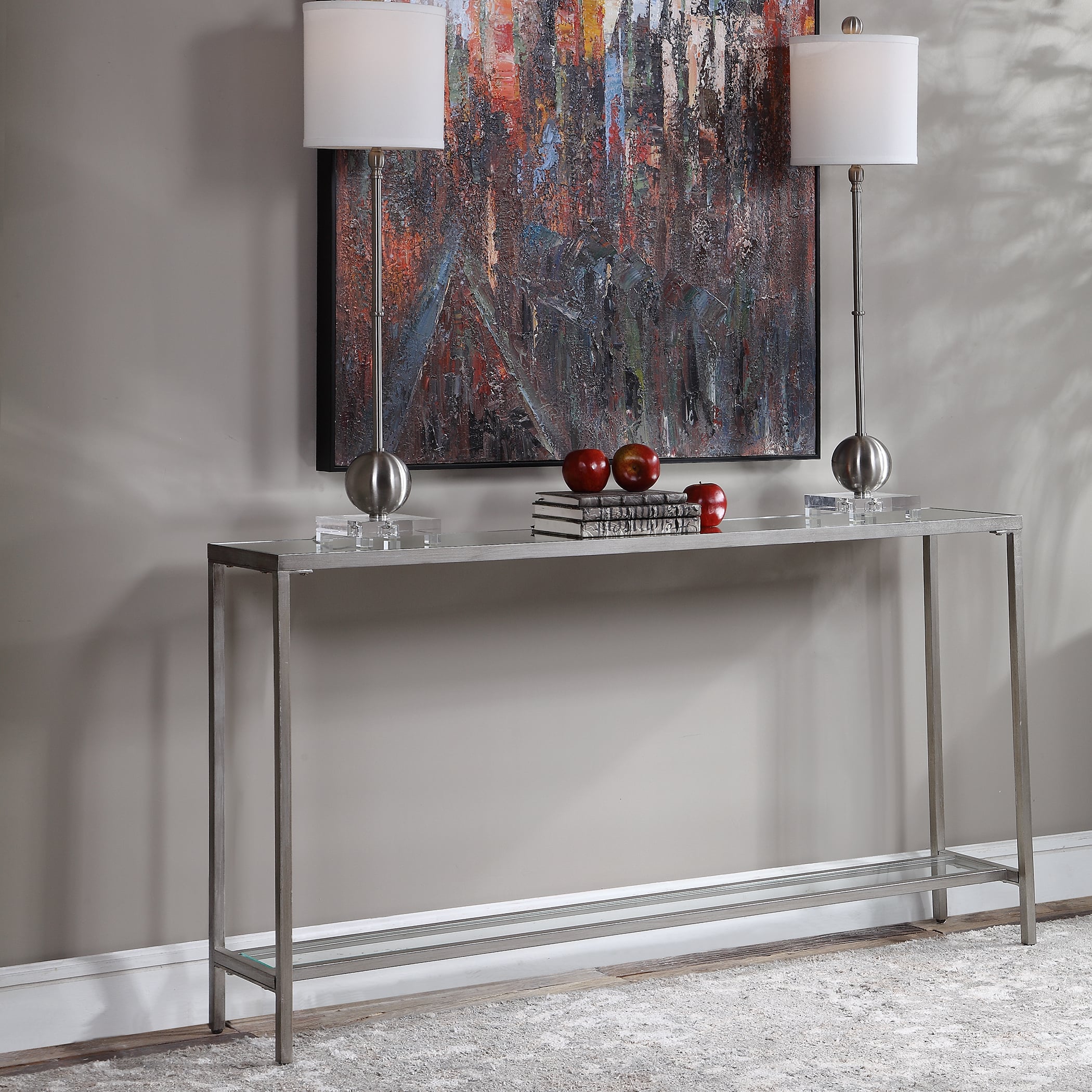 Hayley Silver Console Table
