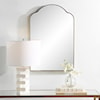 Uttermost Sidney Arched Wall Mirror with Brass Mirror Trim