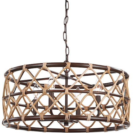 Hilo 4 Light Drum Pendant