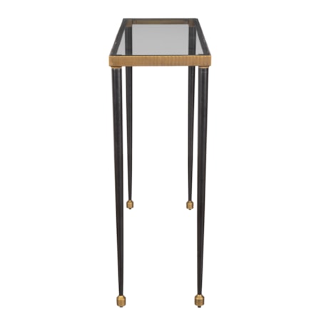 Stiletto Antique Gold Console Table