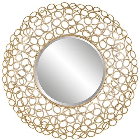 Swirl Round Gold Mirror