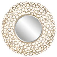 Swirl Round Gold Mirror