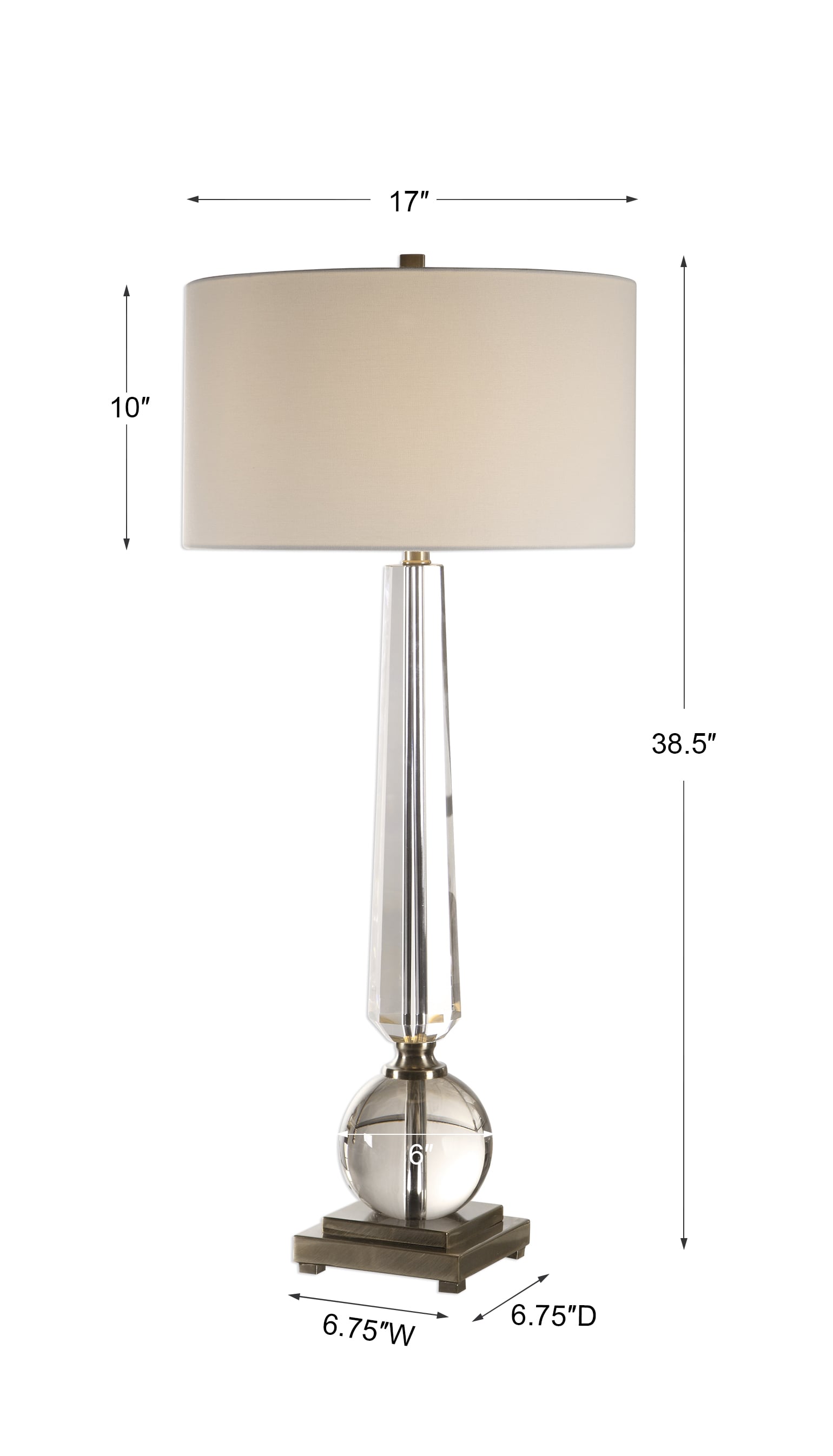 Uttermost Table Lamps Crista Crystal Lamp
