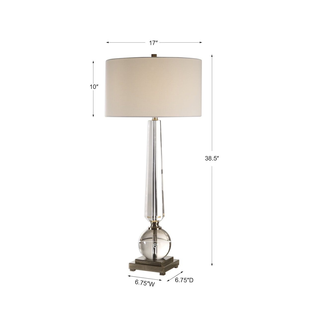 Uttermost Table Lamps Crista Crystal Lamp