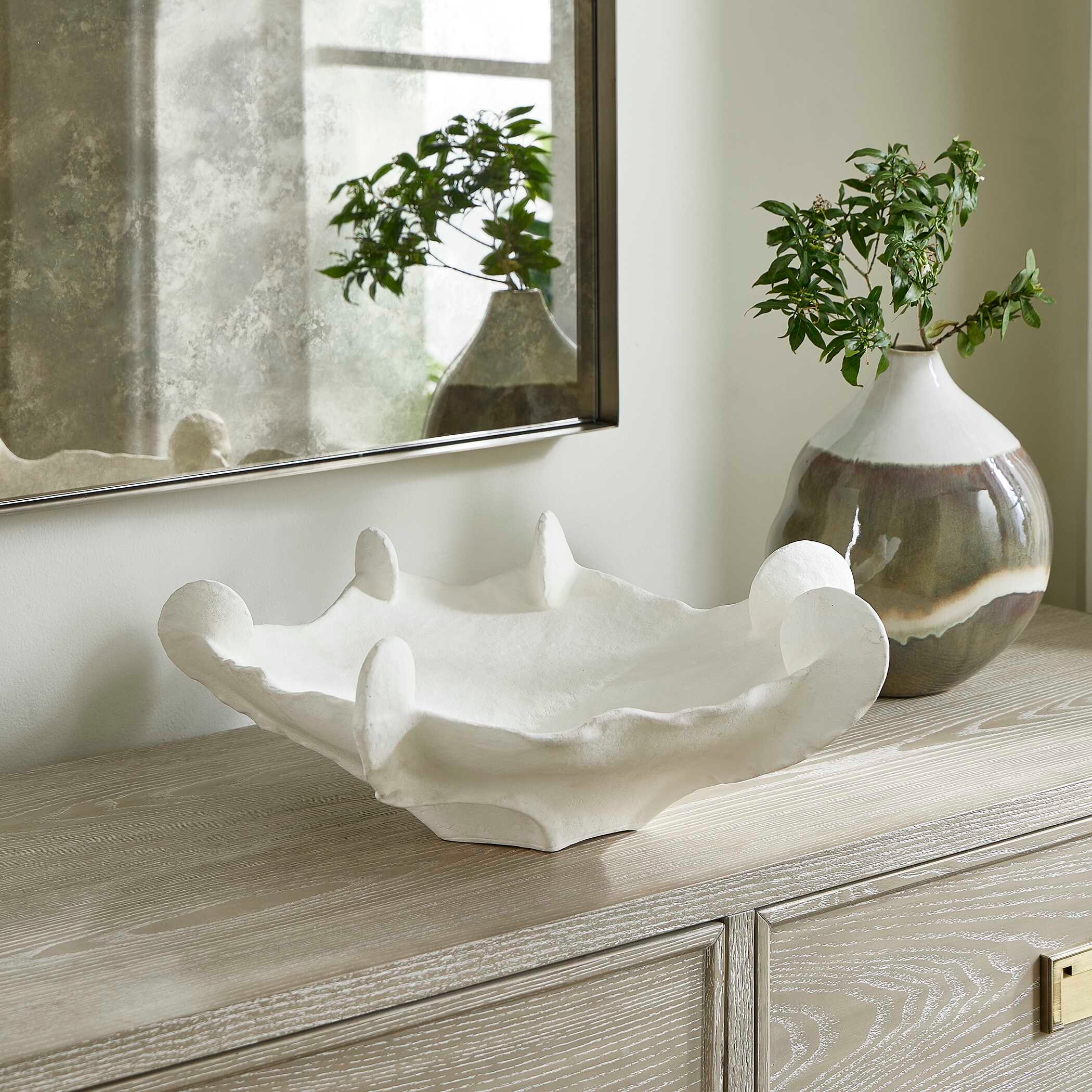 Uttermost Coral Mirage Coral Mirage White Outdoor Bowl
