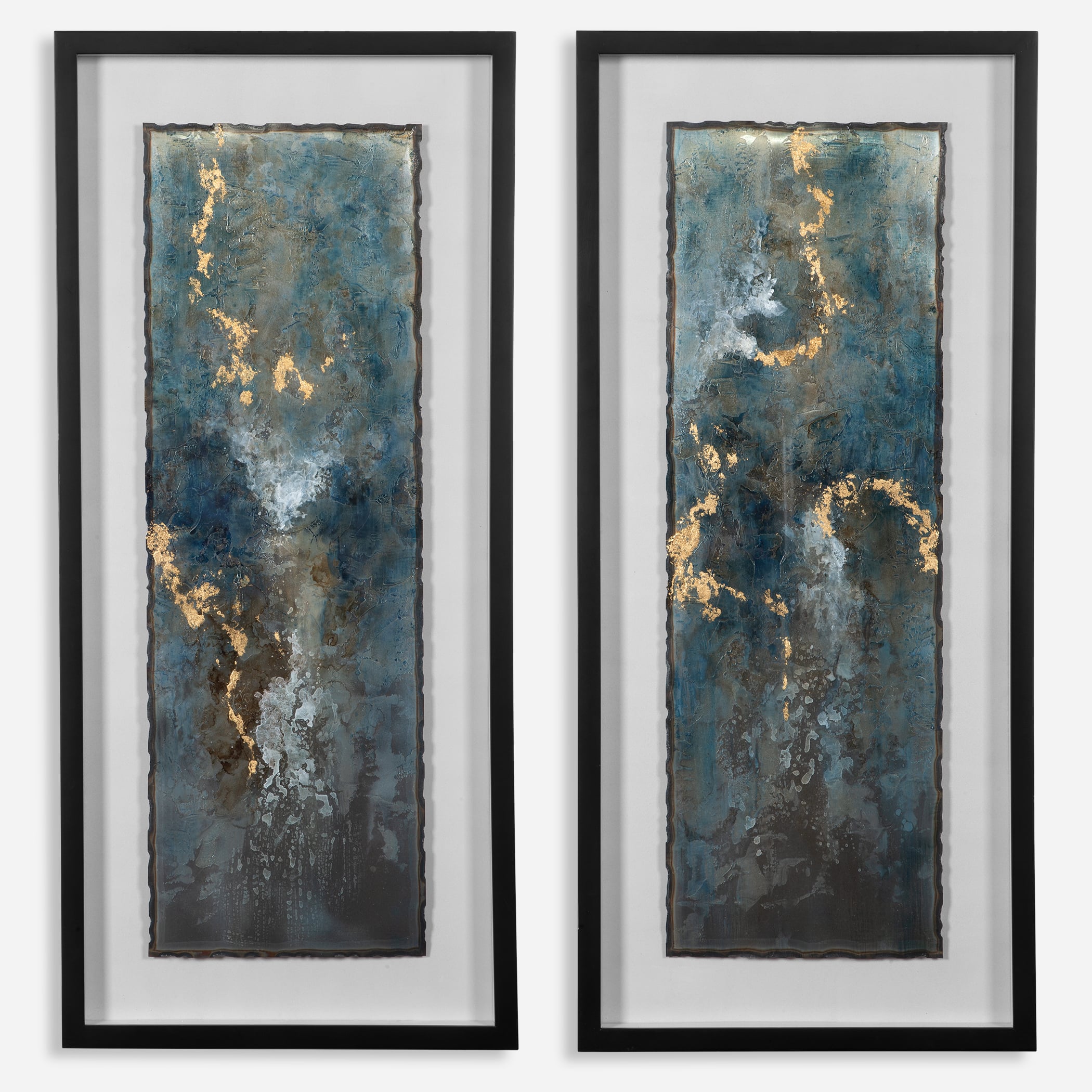 Glimmering Agate Abstract Prints S/2