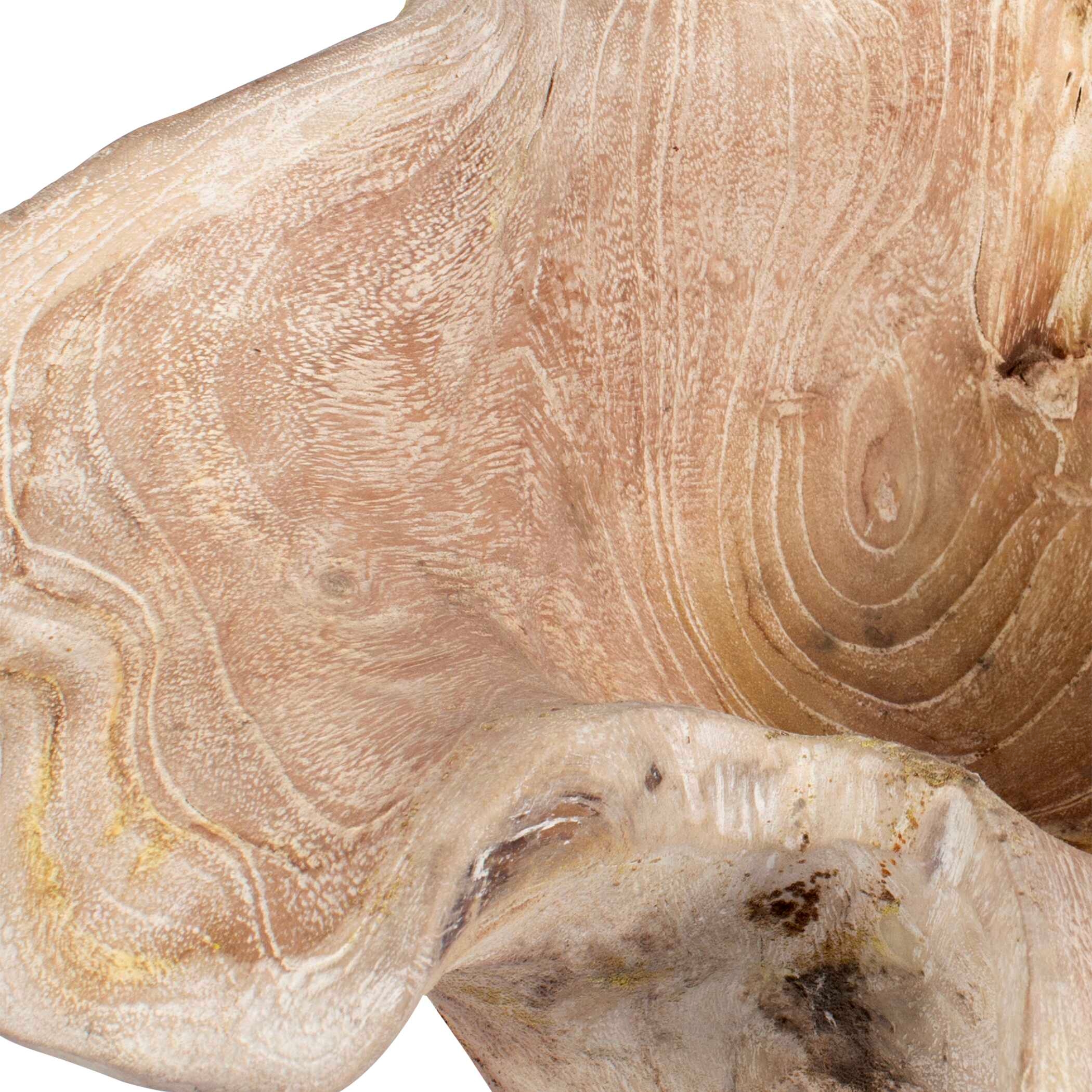 Uttermost Teak Flow Teak Flow White Wash Outdoor Bowl