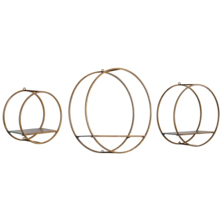Ellison Drum Cage Shelves Set of 3