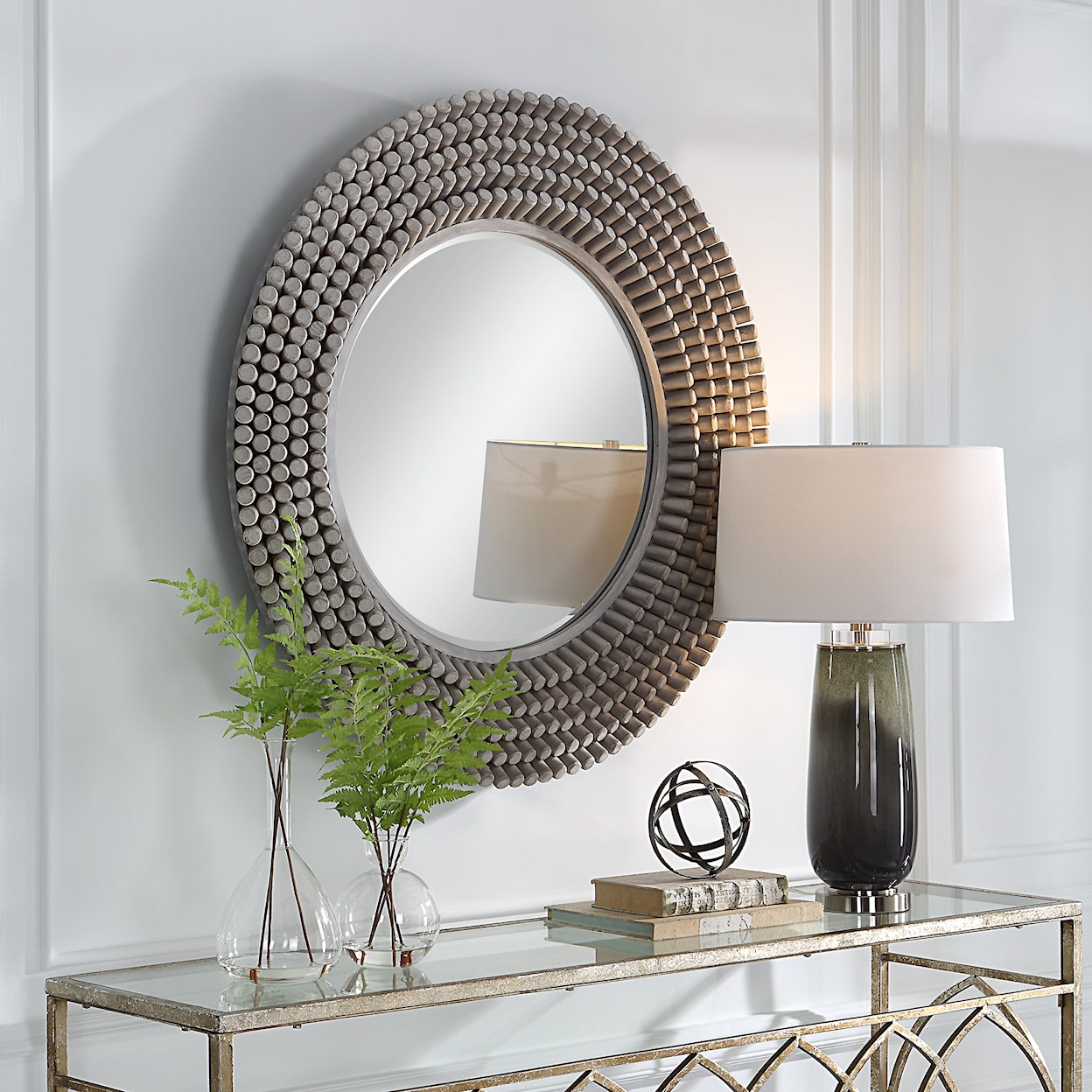 Uttermost Portside Portside Round Gray Mirror