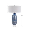 Uttermost Table Lamps Magellan Blue Table Lamp