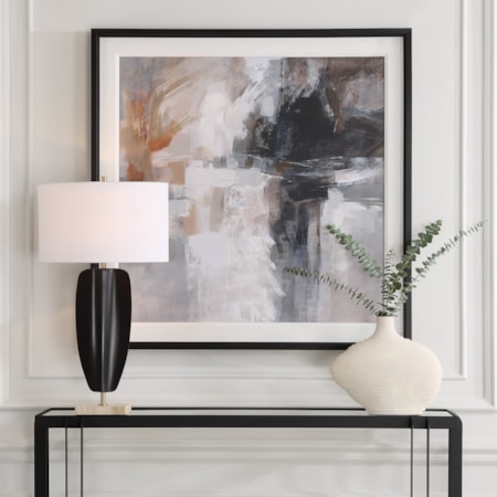 Wings Neutral Abstract Framed Print