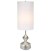 Uttermost Vial Silver Buffet Table Lamp with White Shade