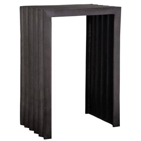 In The Groove Aluminum Accent Table