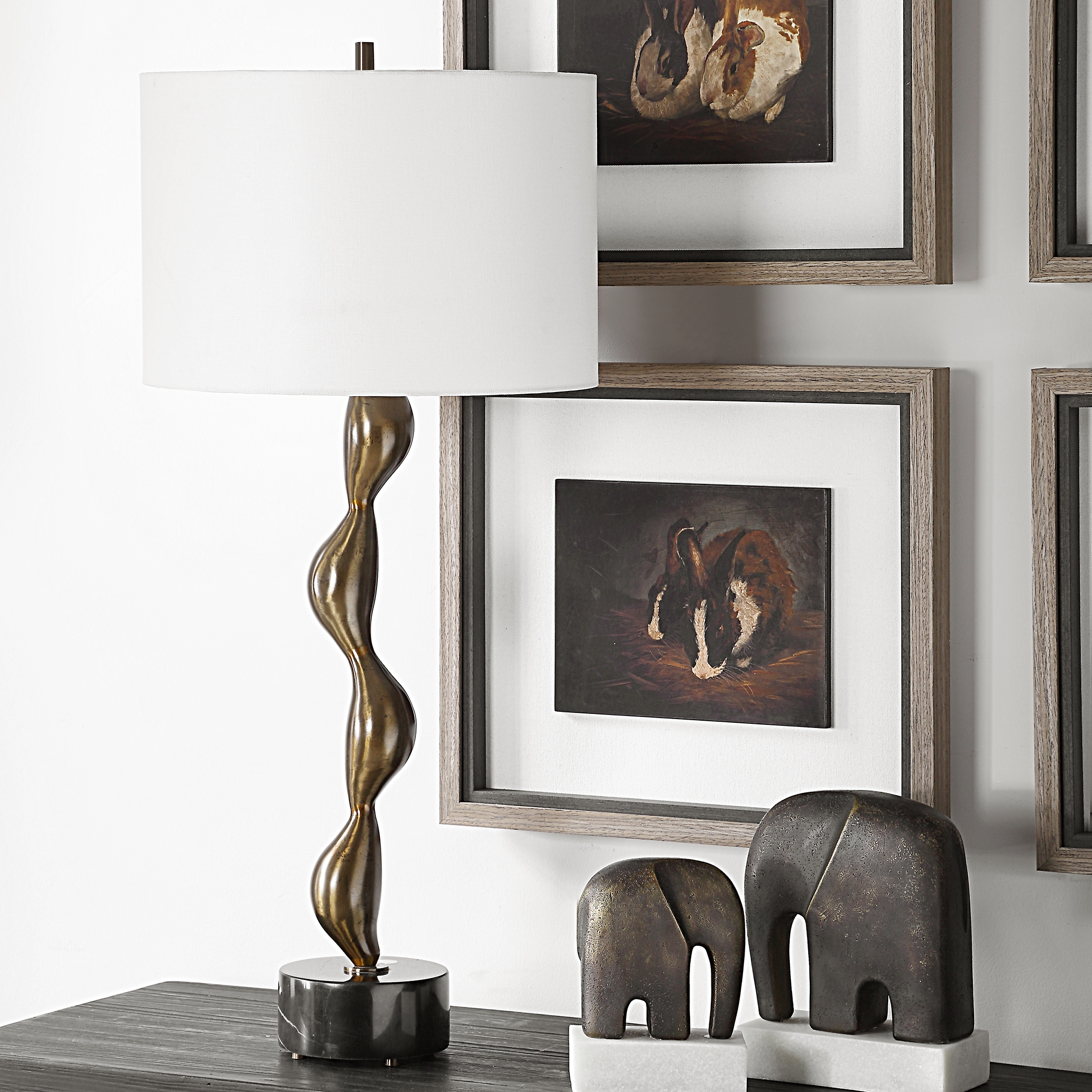 Uttermost Remolino Remolino Bronze Table Lamp