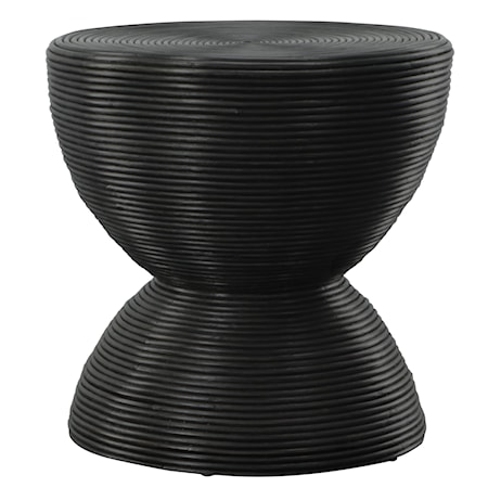 Bongo Black Rattan Side Table