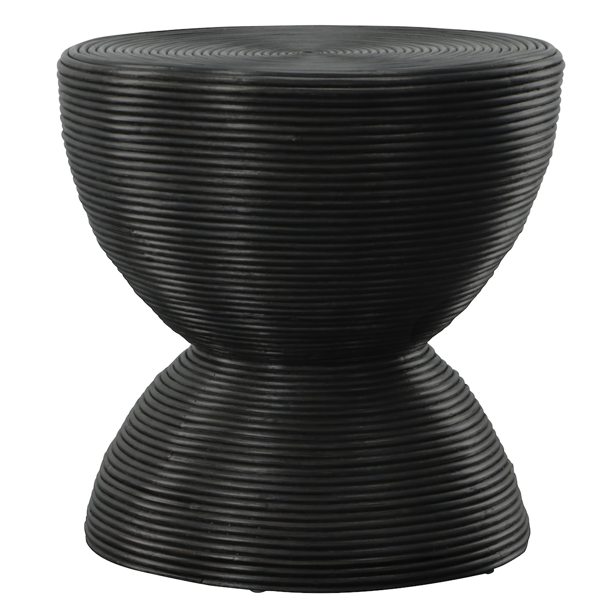 Uttermost Bongo Bongo Black Rattan Side Table