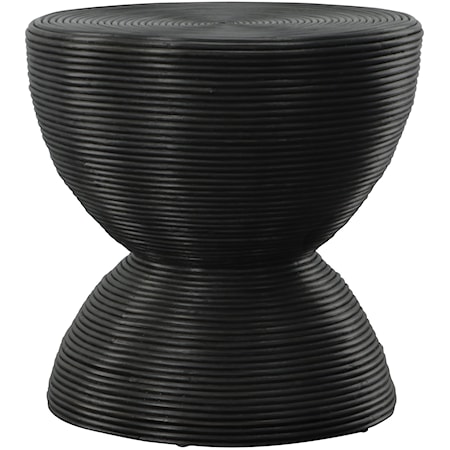 Bongo Black Rattan Side Table