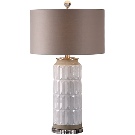 Athilda Gloss White Table Lamp