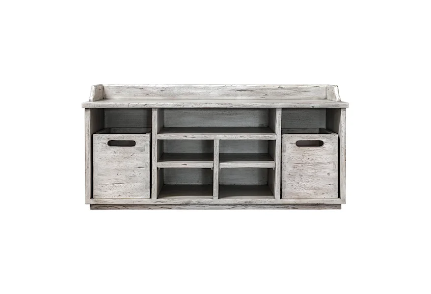 Accent Furniture - Benches Ardusin White Hobby Bench by Uttermost at Swann's Furniture & Design