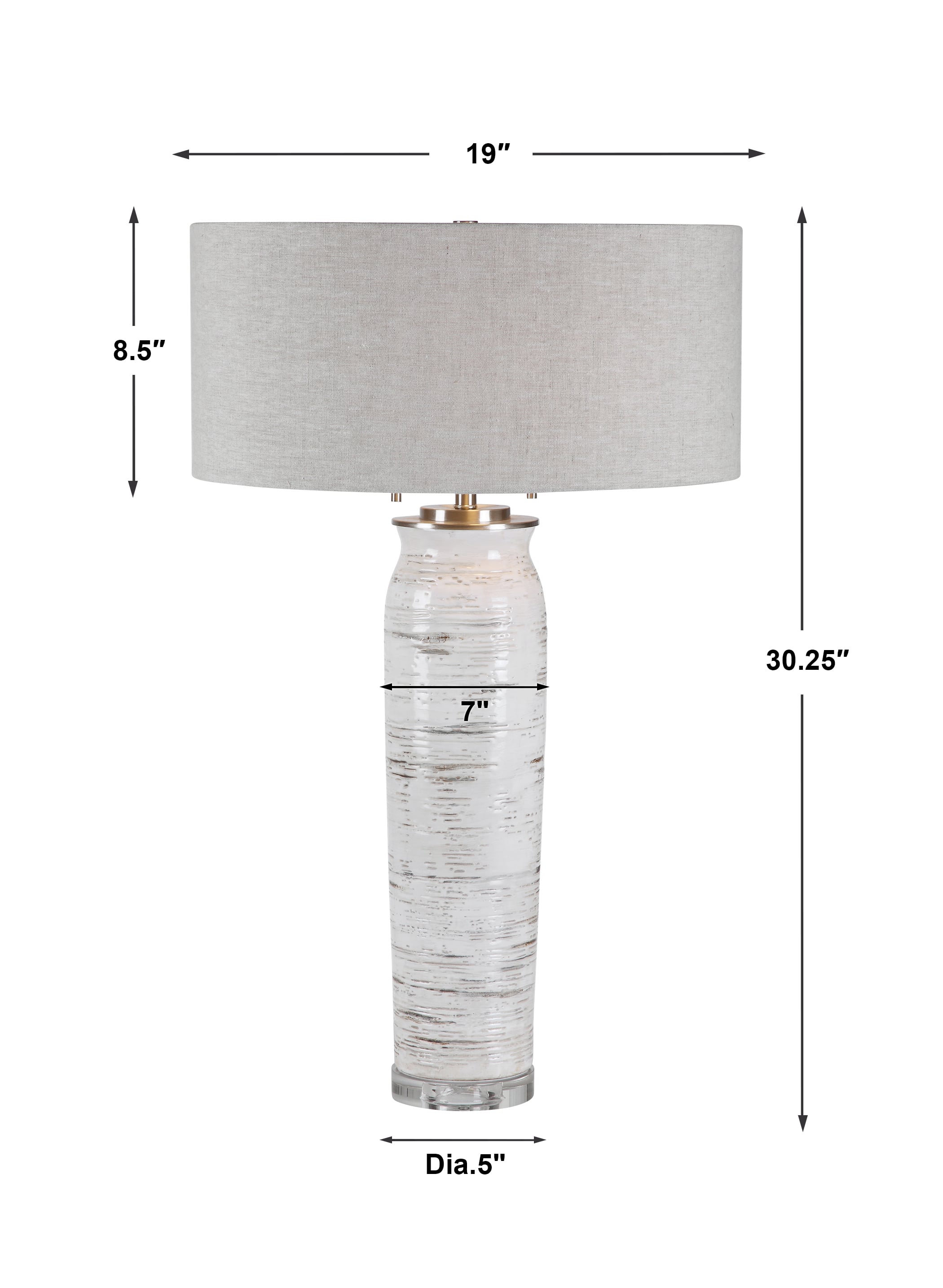 Uttermost Table Lamps Lenta White Table Lamp
