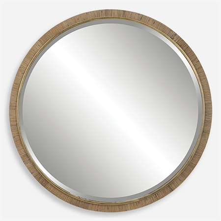 Paradise Round Rattan Mirror