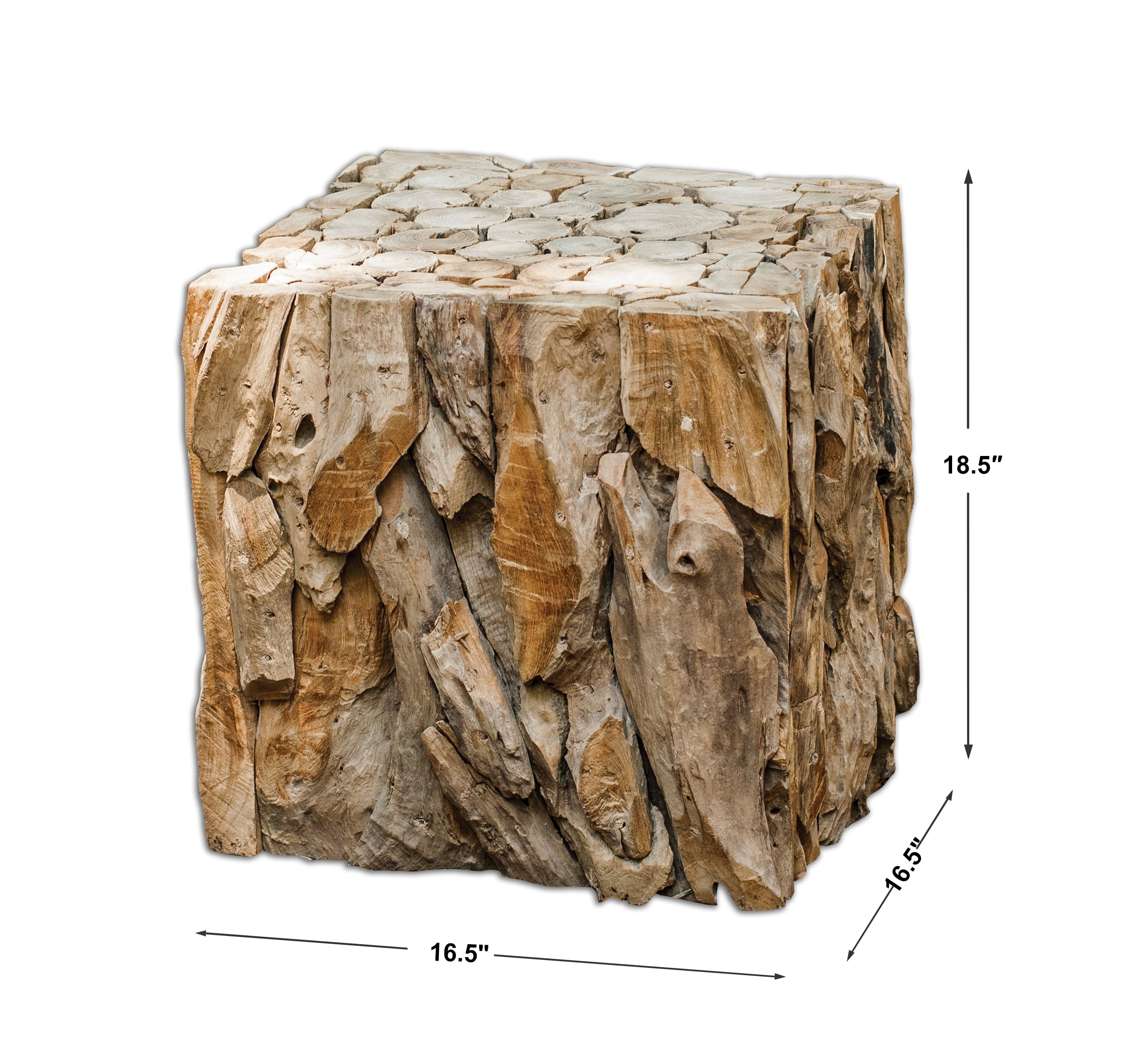 Uttermost Accent Furniture - Occasional Tables Teak Root Bunching Cube