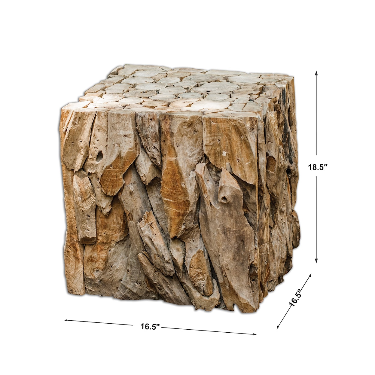 Uttermost Accent Furniture - Occasional Tables Teak Root Bunching Cube