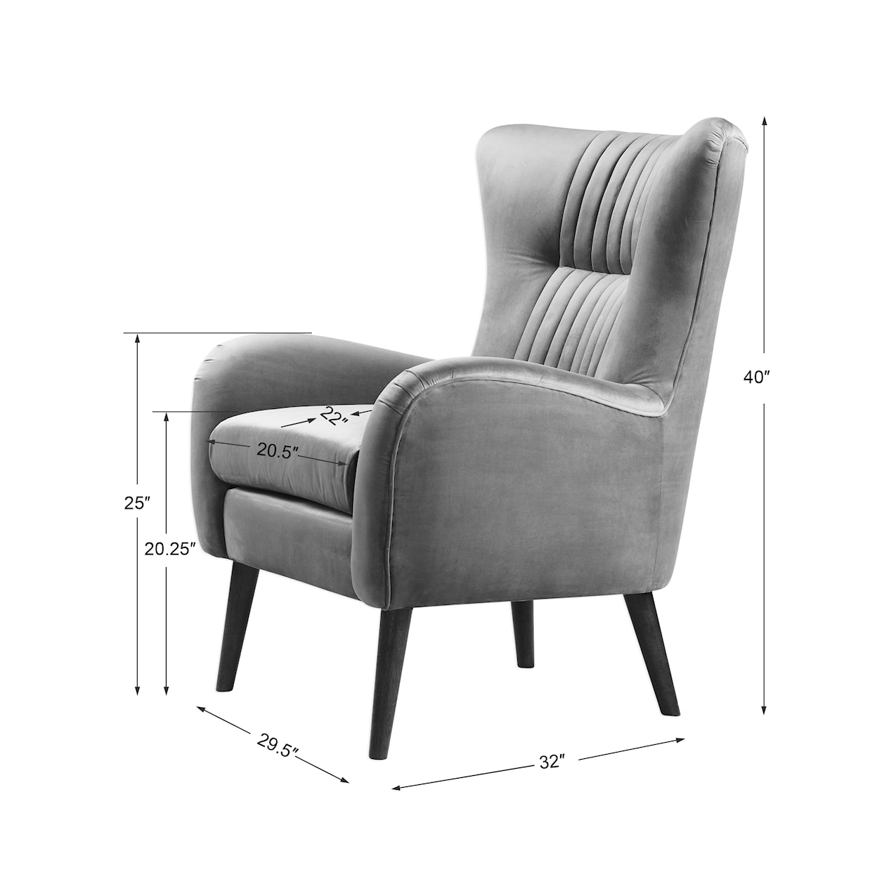 Uttermost Accent Furniture - Accent Chairs Dax Mid-Century Accent Chair