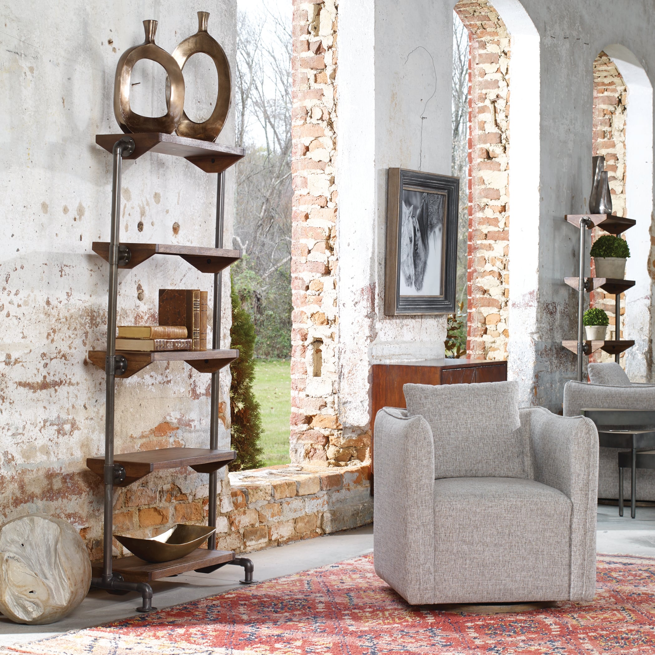 Uttermost Accent Furniture - Bookcases Rhordyn Industrial Etagere